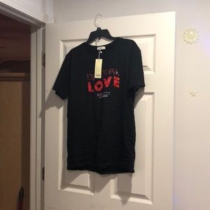 NWT PLUS “Digital Love” Black Tee